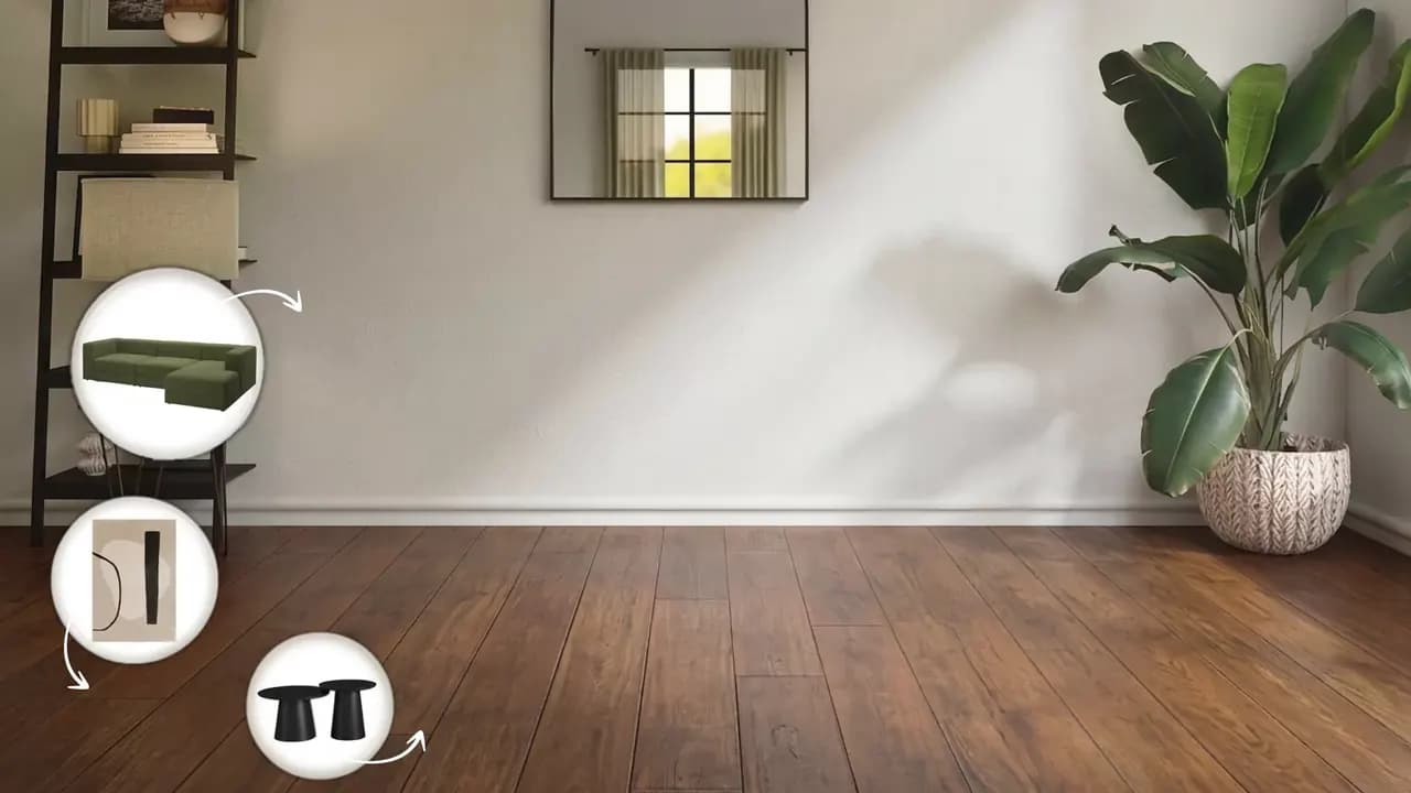 Wohnzimmer vor der Visualisierung