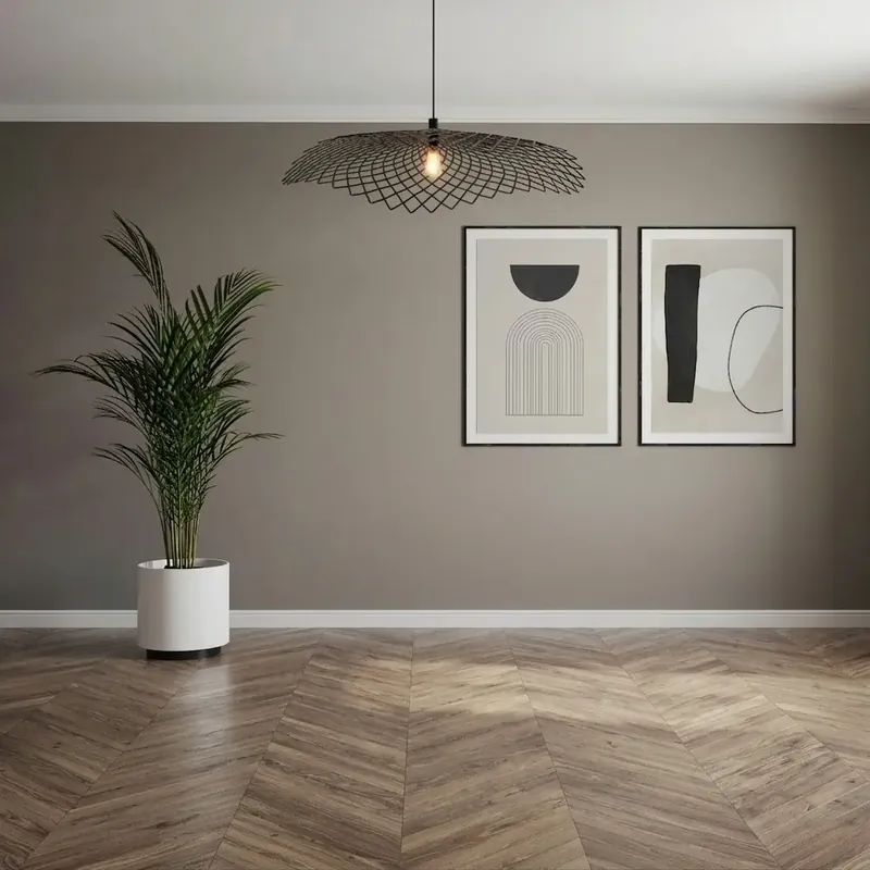 Vorher: leeres Wohnzimmer
